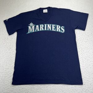 Majestic MLB Seattle Mariners Youth Girls XL Short Sleeve V-Neck Graphic T Shirt